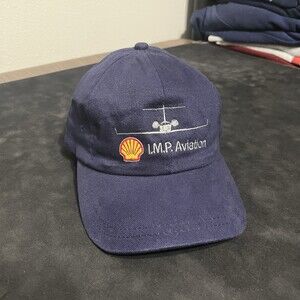 Shell IMP AeroShell Hat Cap Strap Back Men Aviation Pilot Air Force Skunk Work